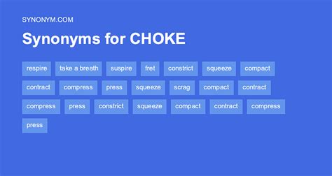 choke synonym|More.